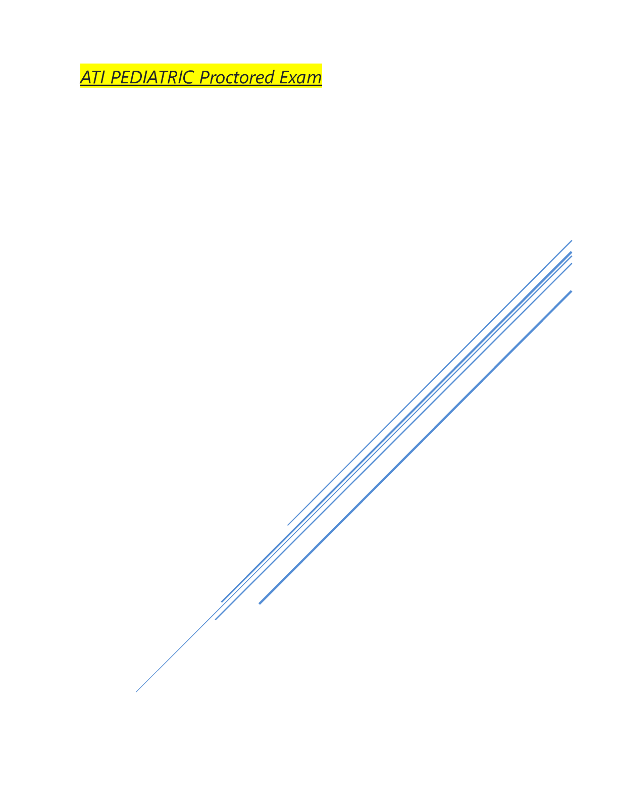 Preview image for ATI PEDIATRIC Proctored Exam Latest